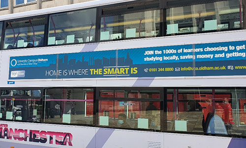 Bus Advertising Campaigns | Oldham College