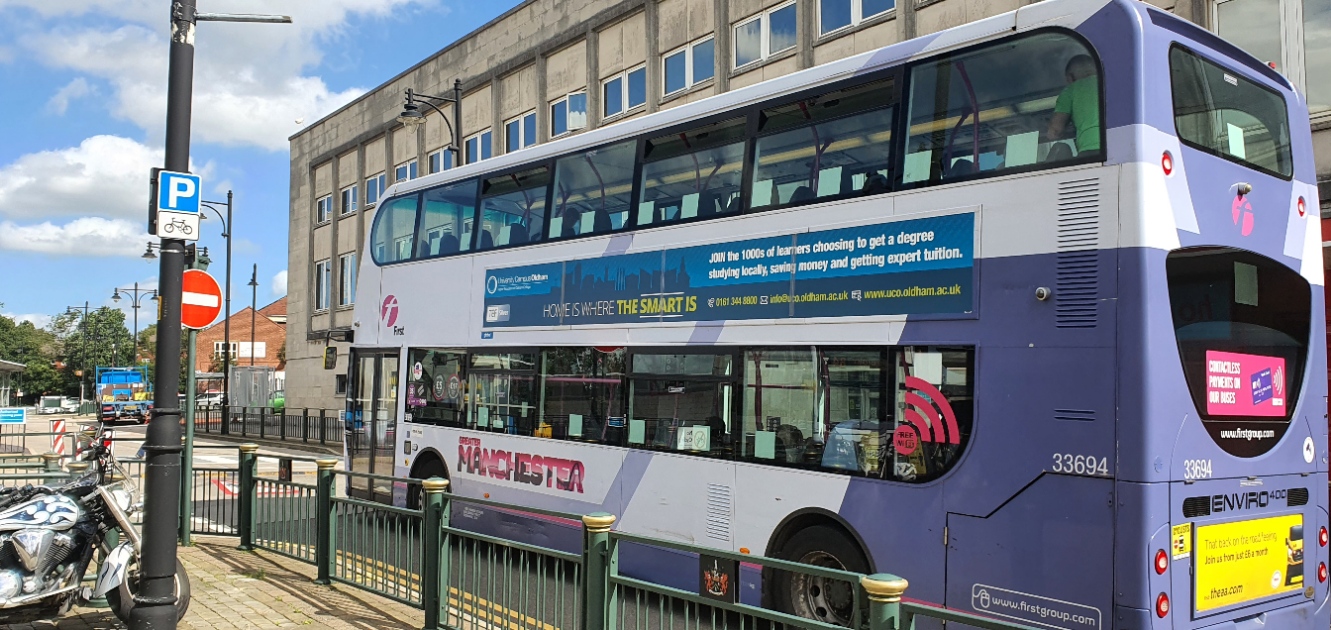 Oldham College Supersides Bus Advertising